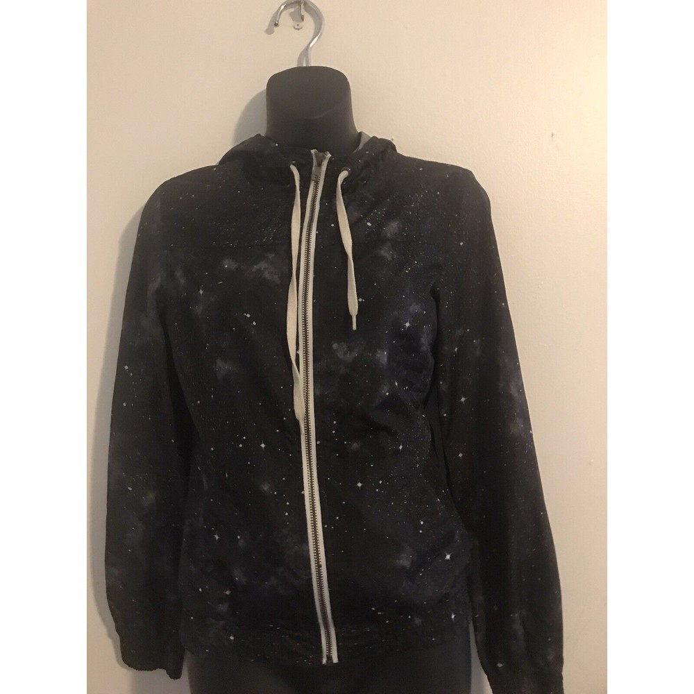Women's Zumiez Galaxy Zip Up Windbreaker Thin Lightweight Jacket Size Small